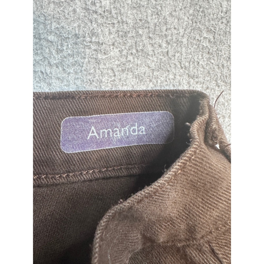 Gloria Vanderbilt Amanda Tapered Jeans Womens 10 Short Brown Denim High Rise - Picture 4 of 14